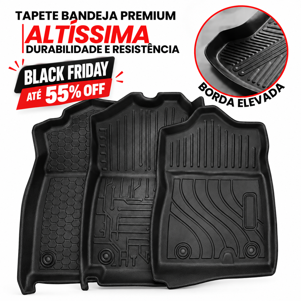 RM Automotivo — tapete bandeja 3D sob medida