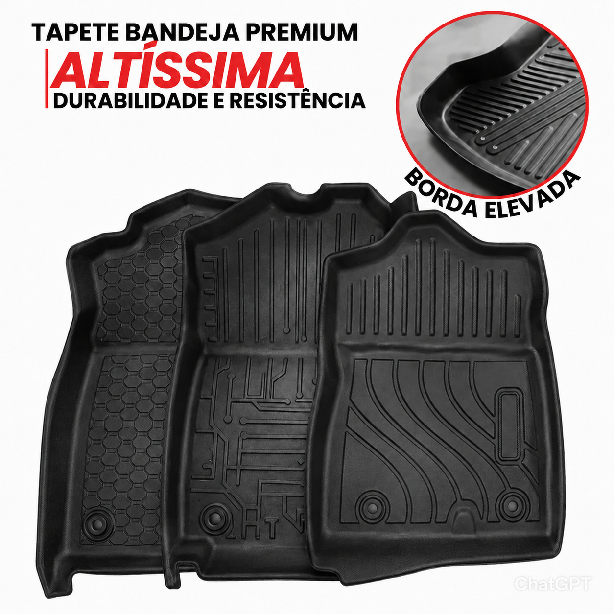 RM Automotivo — tapete bandeja 3D sob medida